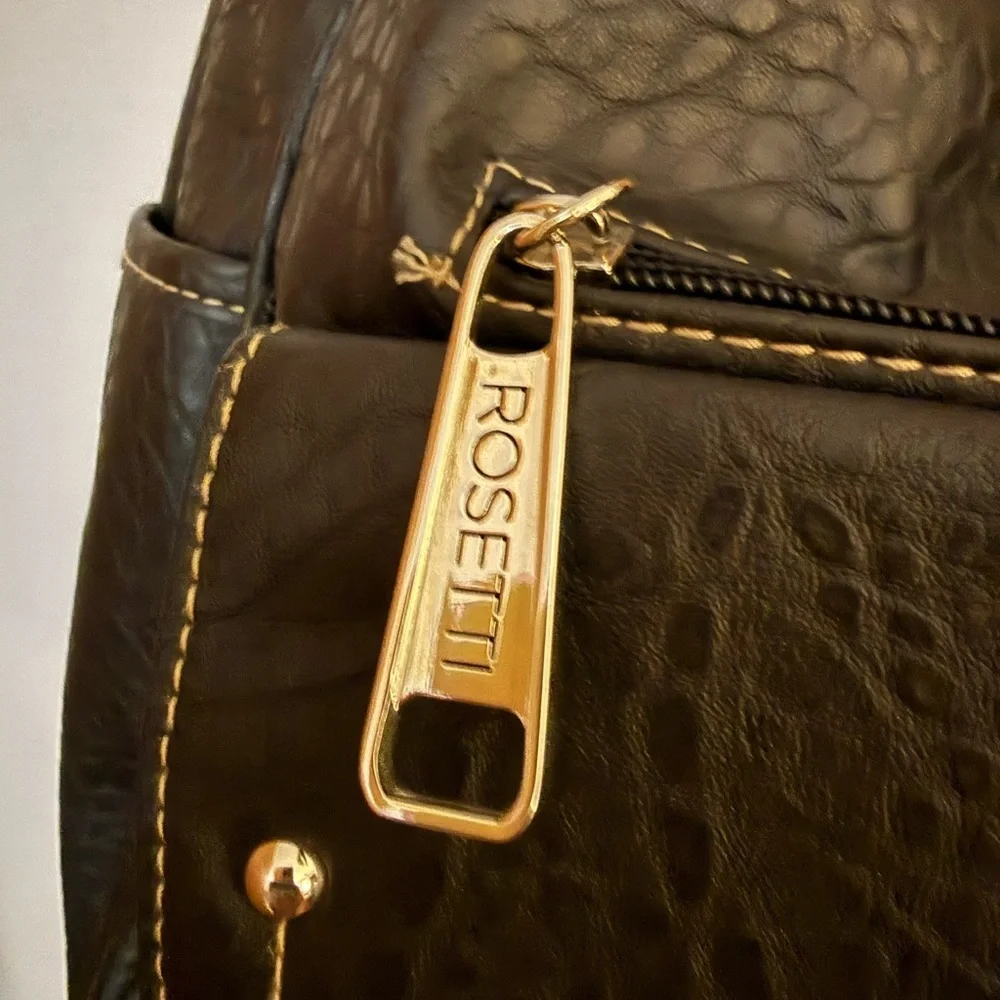 Rosetti Vintage Black Faux Leather Hobo Bag
